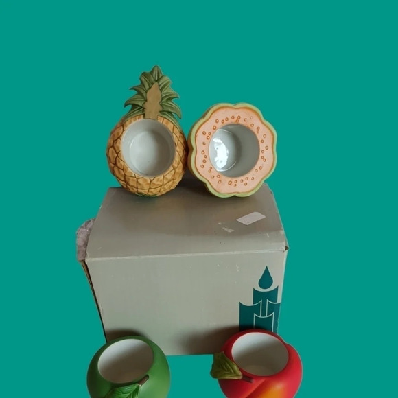 Party lite fruit candle holder set of 4 - Picture 4 of 9